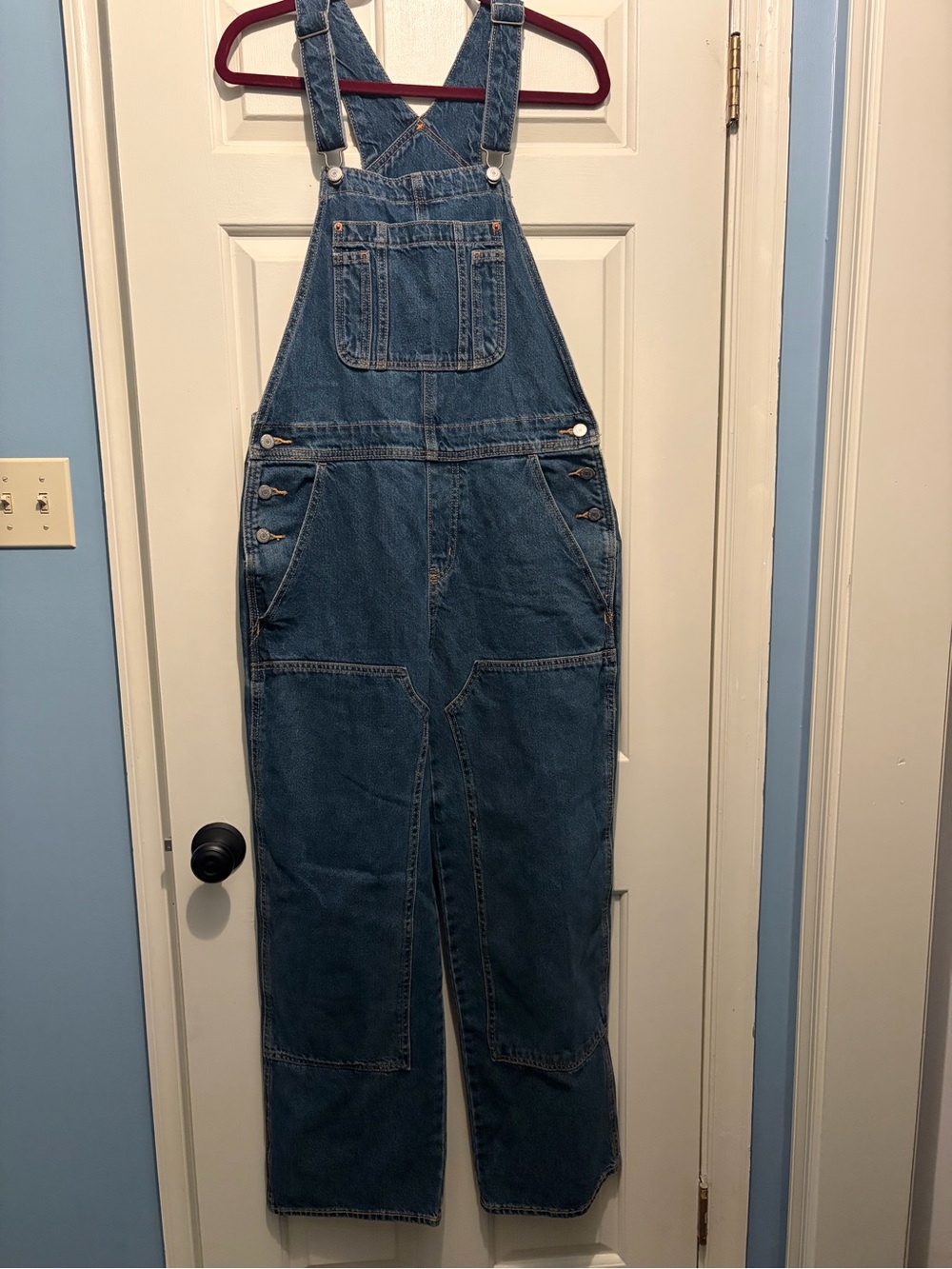 Old Navy Blue Relaxed Denim Overalls